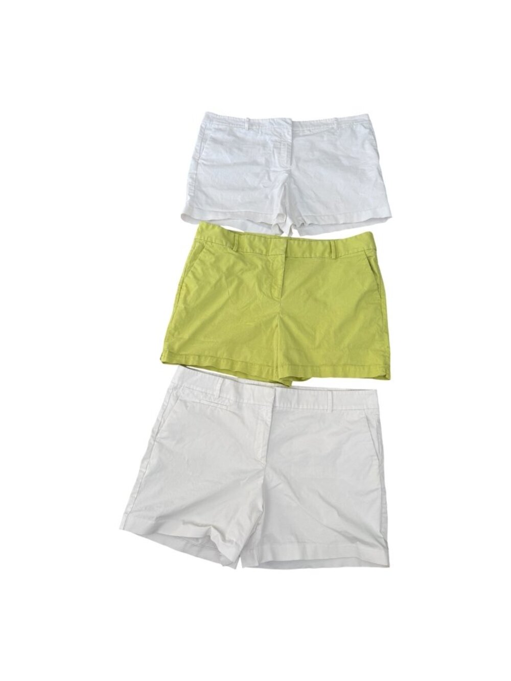 Ann Taylor Loft Shorts Lot Bundle Womens Plus size 18 2 White The Riviera Green